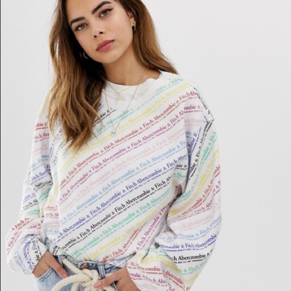 Abercrombie and Fitch Rainbow Sweatshirt